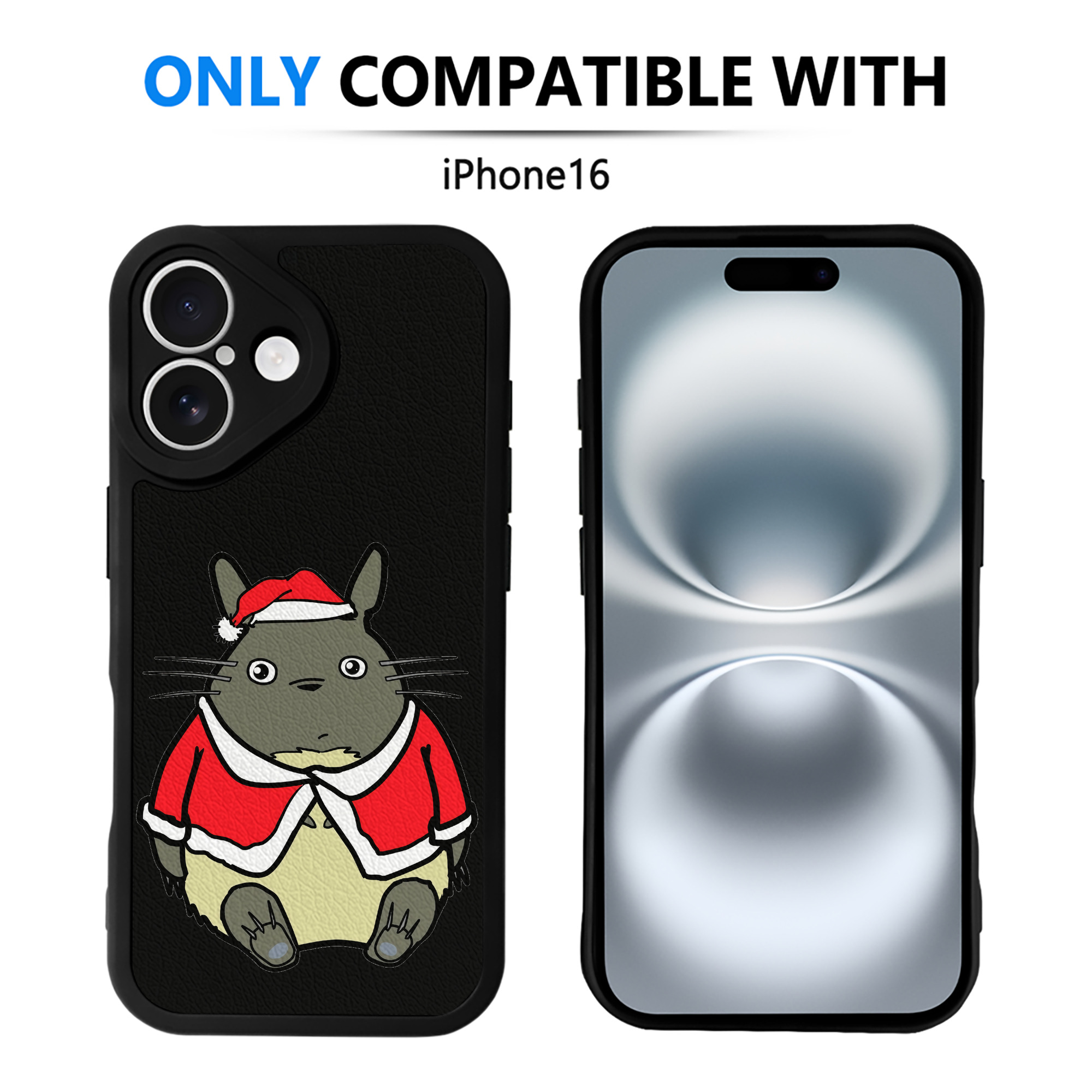 （画像用） となりのトトロ 草壁メイ 草壁サツキ My Neighbor Totoro Satsuki Kusakabe Mei Kusakabe 【iPhone 16シリーズ対応】シリコンスマホケース（レザー調） 材質：シリコン